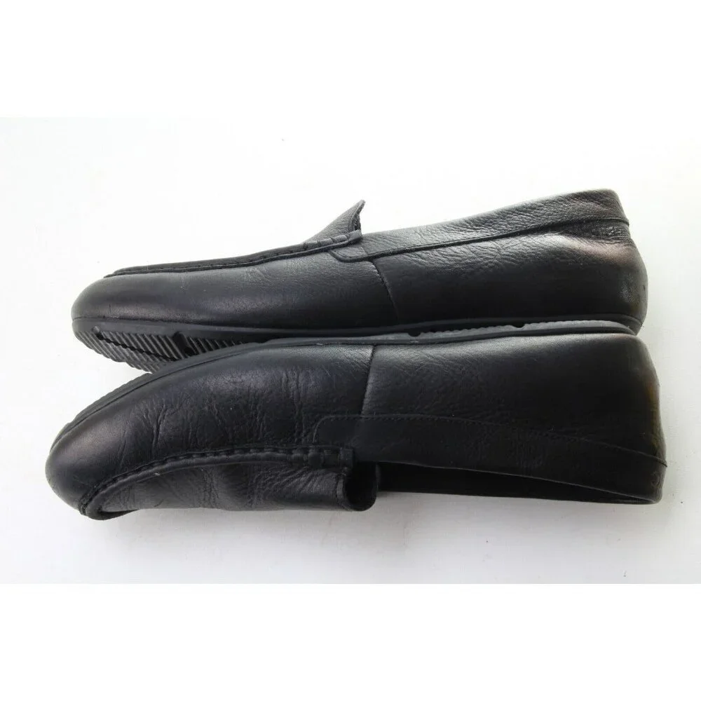 Vionic Tompkin Leather Loafer Slipper Shoe Mens Black US 10.5